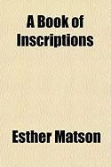 Produktbild: A Book of Inscriptions