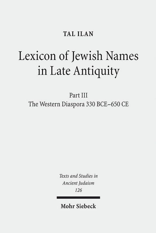 Produktbild: Lexicon of Jewish Names in Late Antiquity