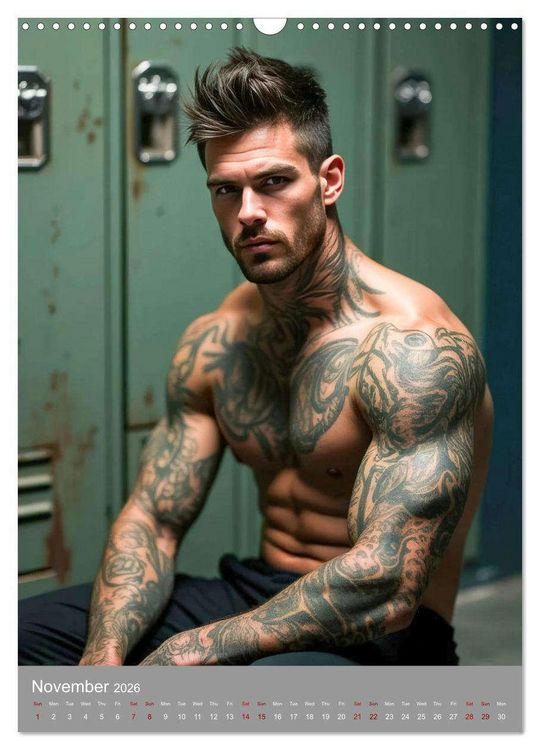Produktbild: Masculine allure (Wall Calendar 2026 DIN A3 portrait), CALVENDO 12 Month Wall Calendar