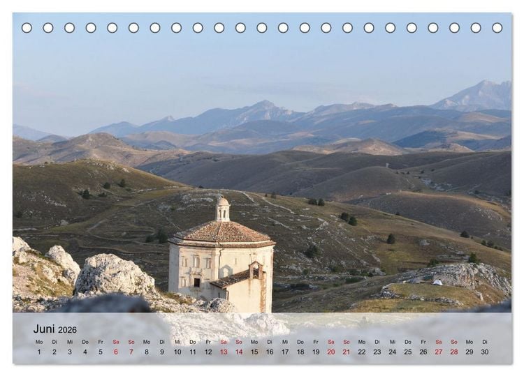 Produktbild: Abruzzen - wild und romantisch (Tischkalender 2026 DIN A5 quer), CALVENDO Monatskalender