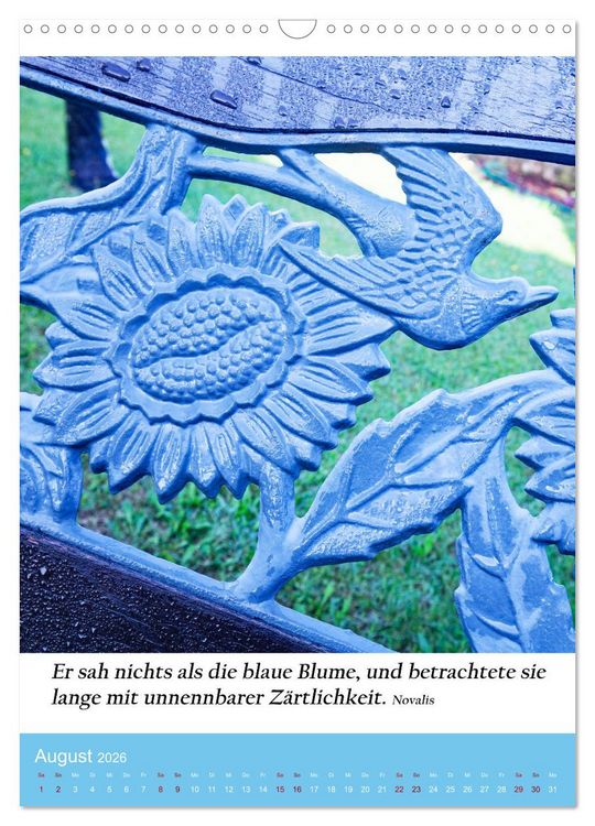 Produktbild: Die Farben blau (Wandkalender 2026 DIN A3 hoch), CALVENDO Monatskalender