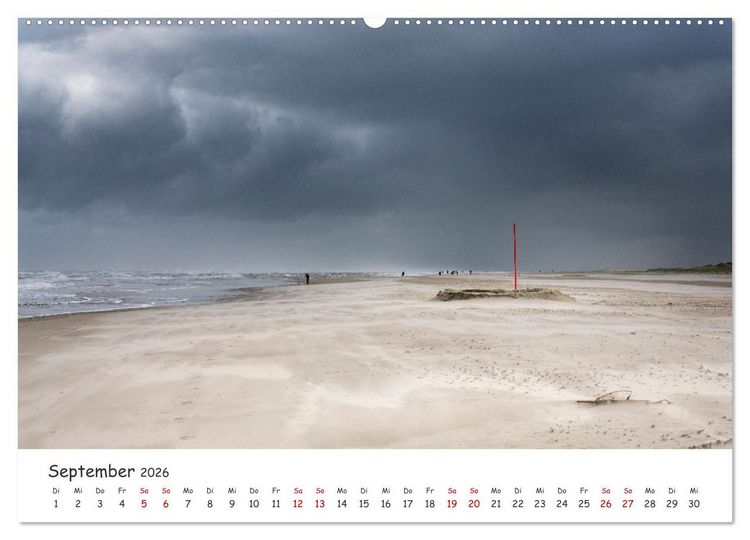 Produktbild: Nordsee, Meer, Strand und Wind (Wandkalender 2026 DIN A2 quer), CALVENDO Monatskalender