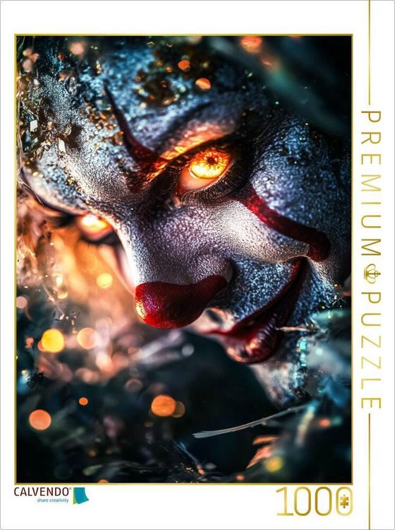 Produktbild: CALVENDO Puzzle Der Clown kam nur nachts, wenn das Kinderzimmer dunkel war | 1000 Teile Lege-Gr&ouml;&szlig;e 64x48cm Foto-Puzzle f&uuml;r gl&uuml;ckliche Stunden