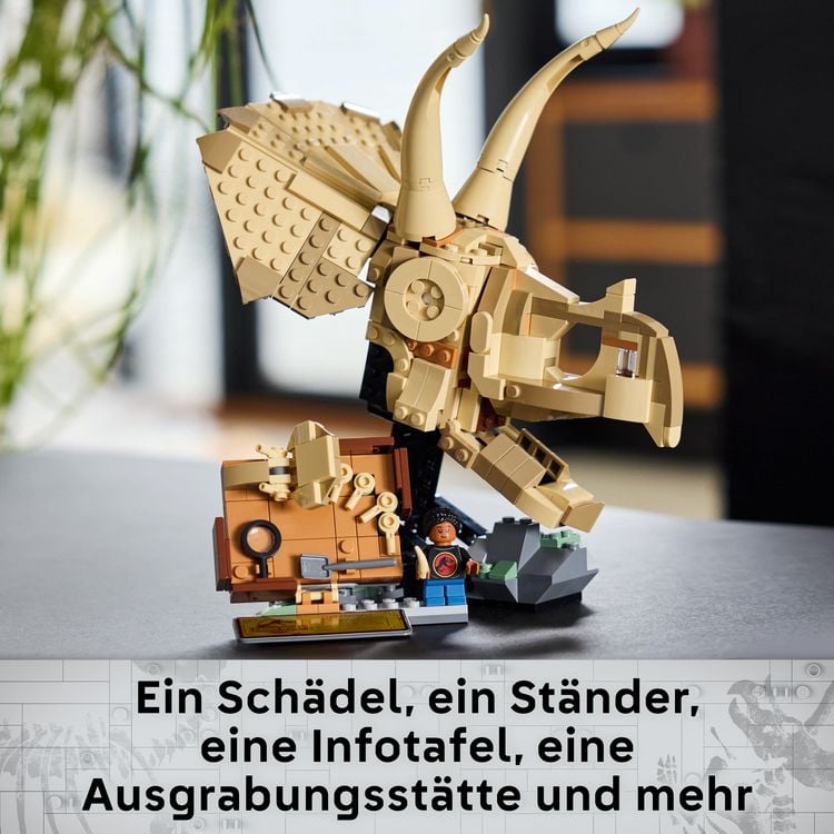 Produktbild: LEGO Jurassic World Dinosaurier-Fossilien: Triceratops-Sch&auml;del Set 76969