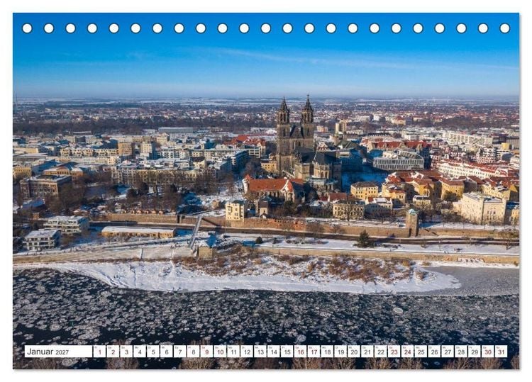 Produktbild: Domperspektiven: Magdeburger Dom - Neu gesehen 2027 (Tischkalender 2027 DIN A5 quer), CALVENDO Monatskalender