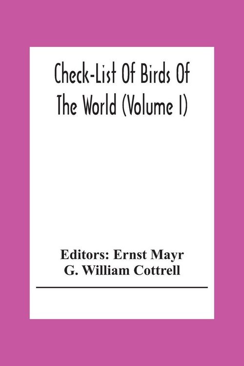 Produktbild: Check-List Of Birds Of The World (Volume I)