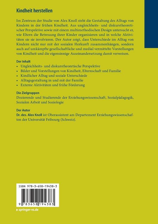 Produktbild: Kindheit herstellen