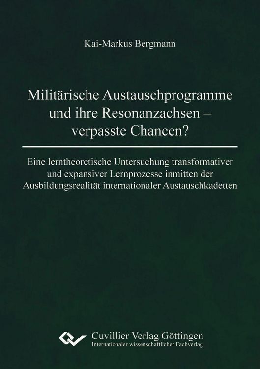 Produktbild: Milit&auml;rische Austauschprogramme und ihre Resonanzachsen - verpasste Chancen?