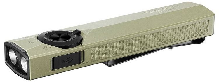 Produktbild: OLight ArkPro Ultra Class 1 (Olive Green) CW ArkPro Ultra Class 1 (Olive Green) CW LED Taschenlampe mit UV-Licht, Gr&uuml;ner Laser