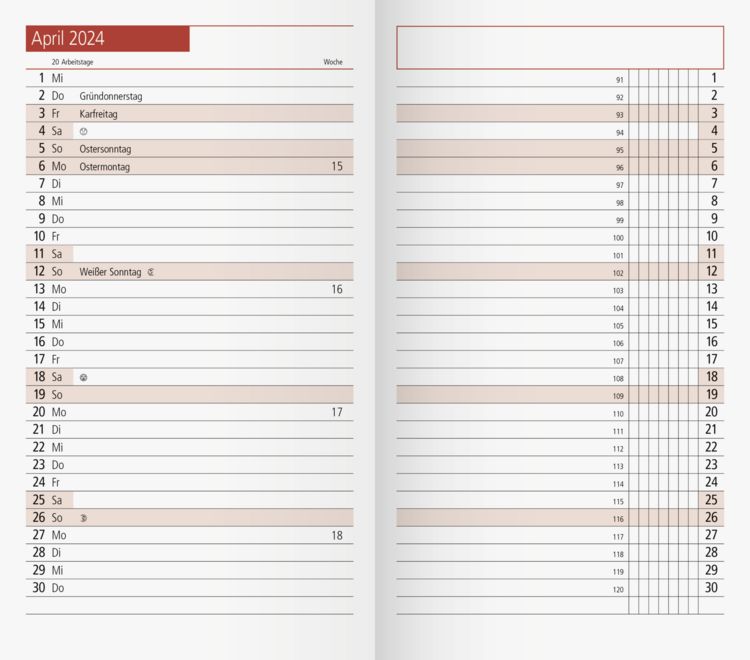 Produktbild: PlankalenderTM11Ersatzkalender1M/2S
