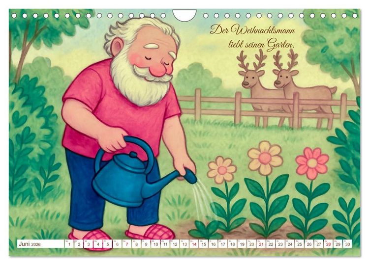 Produktbild: Was macht der Weihnachtsmann? (Wandkalender 2026 DIN A4 quer), CALVENDO Monatskalender