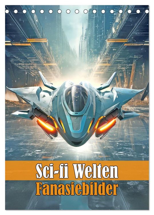 Produktbild: Sci-fi Welten - Fantasiebilder (Tischkalender 2026 DIN A5 hoch), CALVENDO Monatskalender