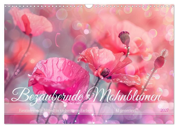 Produktbild: Bezaubernde Mohnblumen (Wandkalender 2027 DIN A3 quer), CALVENDO Monatskalender