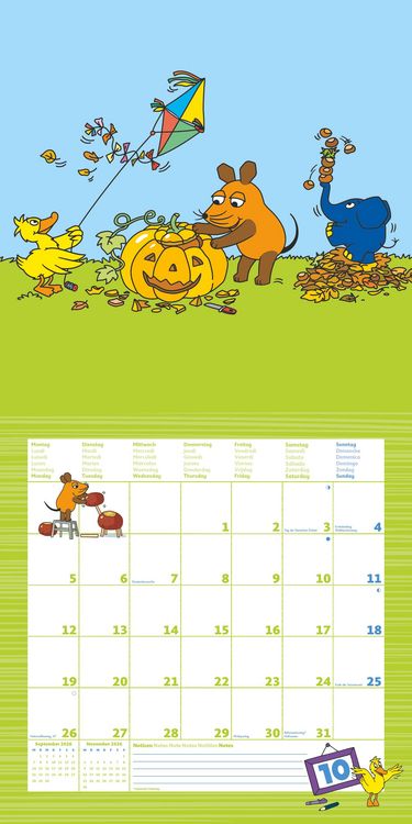 Produktbild: Die Maus 2026 - Broschürenkalender 30x30 cm (30x60 geöffnet) - Kalender mit Plat