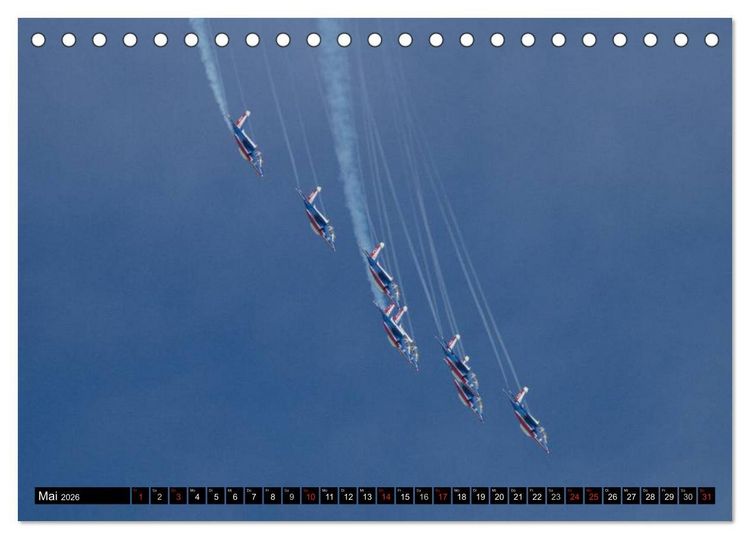 Produktbild: Augenblicke in der Luft: Patrouille de France (Tischkalender 2026 DIN A5 quer), CALVENDO Monatskalender