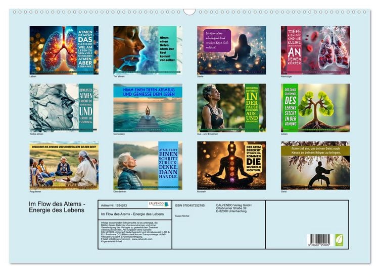 Produktbild: Im Flow des Atems - Energie des Lebens (Wandkalender 2026 DIN A2 quer), CALVENDO Monatskalender