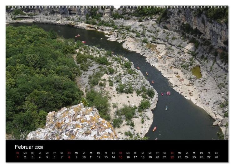 Produktbild: Ard&egrave;che &middot; Wandergebirge und Kajakschluchten in S&uuml;dfrankreich (Wandkalender 2026 DIN A2 quer), CALVENDO Monatskalender
