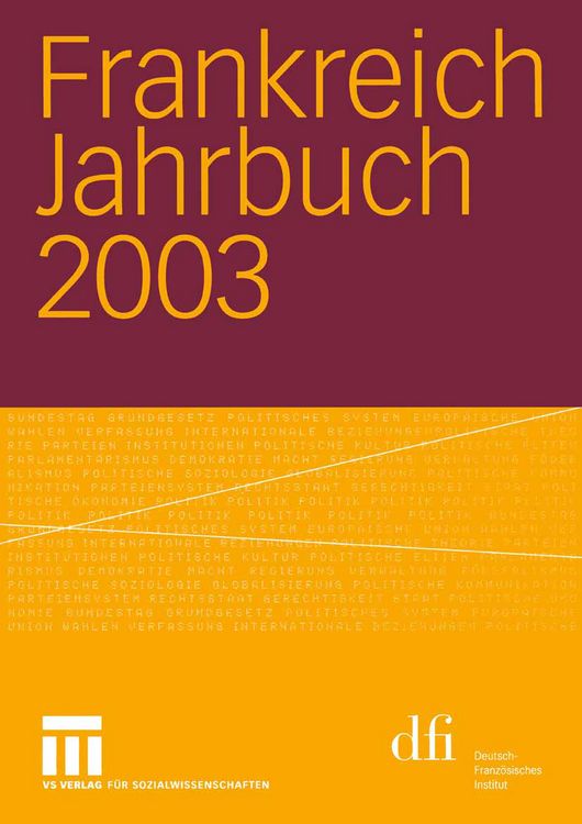 Produktbild: Frankreich Jahrbuch 2003