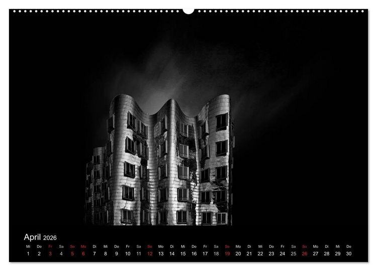 Produktbild: Black-Schwarz-Noir 2026 (Wandkalender 2026 DIN A2 quer), CALVENDO Monatskalender