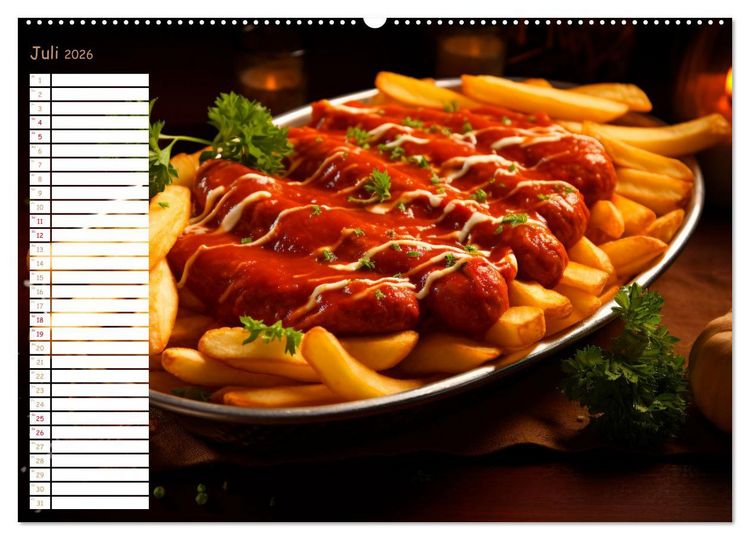 Produktbild: Fastfood &Auml;sthetik (hochwertiger Premium Wandkalender 2026 DIN A2 quer), Kunstdruck in Hochglanz