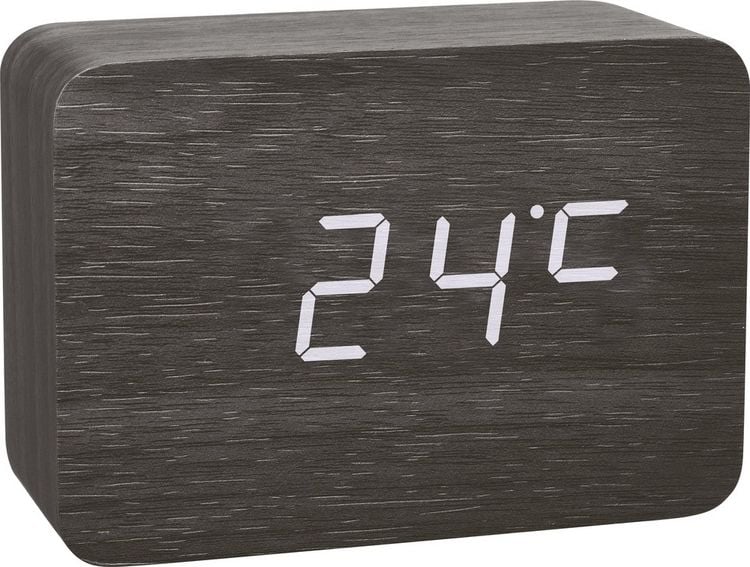 Produktbild: TFA Dostmann 60.2549.01 Funk Wecker Holz, Schwarz Alarmzeiten 1