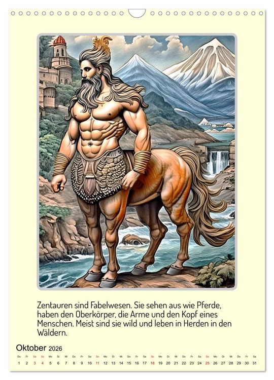 Produktbild: Mythologische Gestalten der griechischen Antike (Wandkalender 2026 DIN A3 hoch), CALVENDO Monatskalender