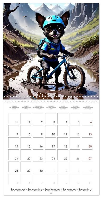 Produktbild: Outdoor adventure with an AI-Chihuahua (Wall Calendar 2026 12 &times; 12 Inch) CALVENDO 12 Month Wall Calendar
