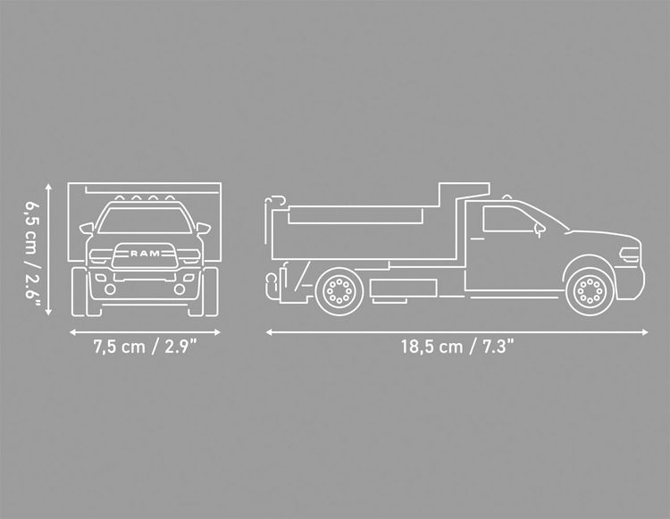 Produktbild: COBI 24659 - RAM 3500 Dump Truck, Bausatz 1:35, 296/1 Klemmbausteine