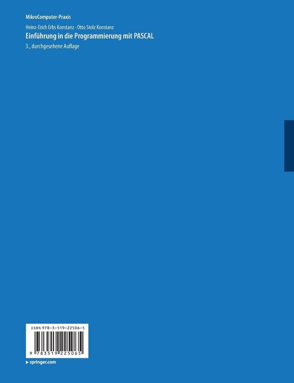 Produktbild: Einf&uuml;hrung in die Programmierung mit PASCAL