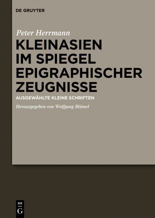 Produktbild: Kleinasien im Spiegel epigraphischer Zeugnisse