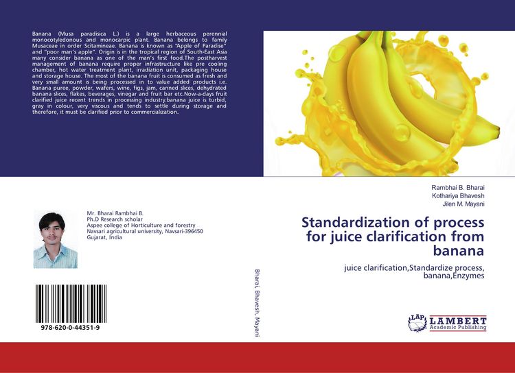 Produktbild: Standardization of process for juice clarification from banana
