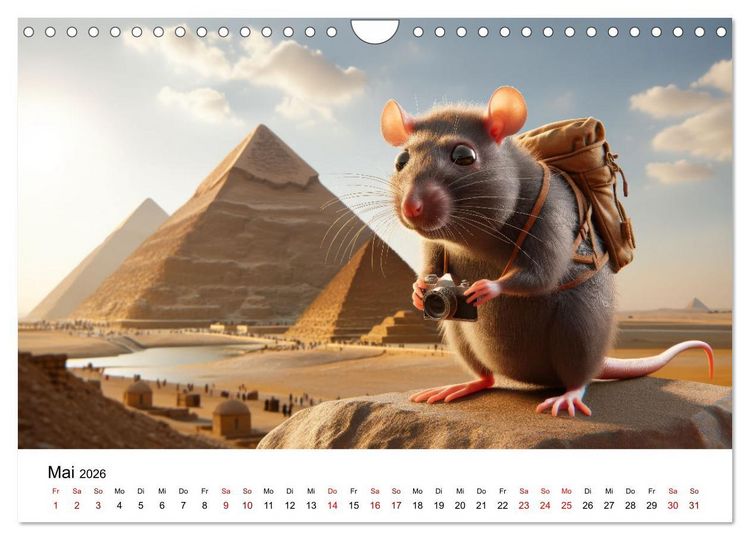 Produktbild: Ratten auf Reisen (Wandkalender 2026 DIN A4 quer), CALVENDO Monatskalender