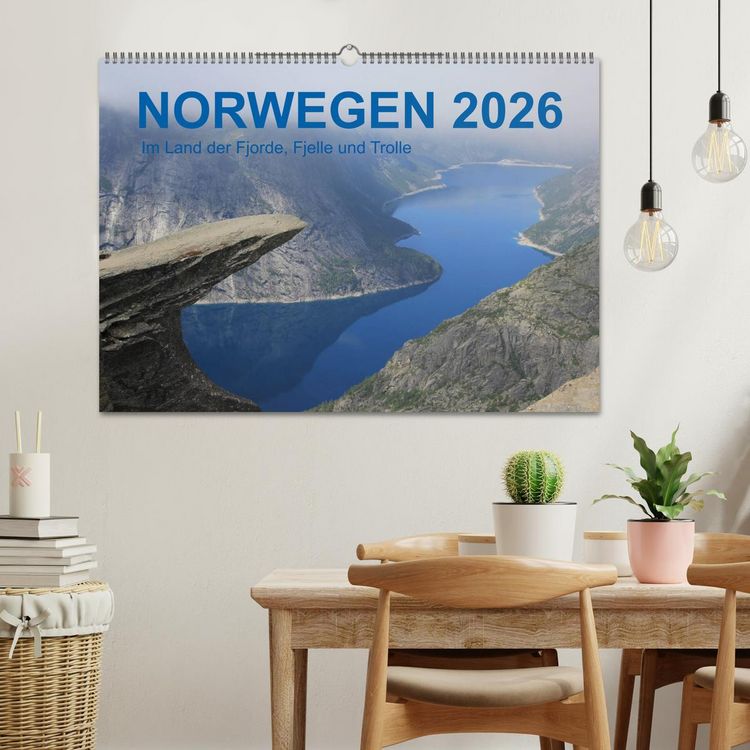 Produktbild: Norwegen 2026 - Im Land der Fjorde, Fjelle und Trolle (Wandkalender 2026 DIN A2 quer), CALVENDO Monatskalender