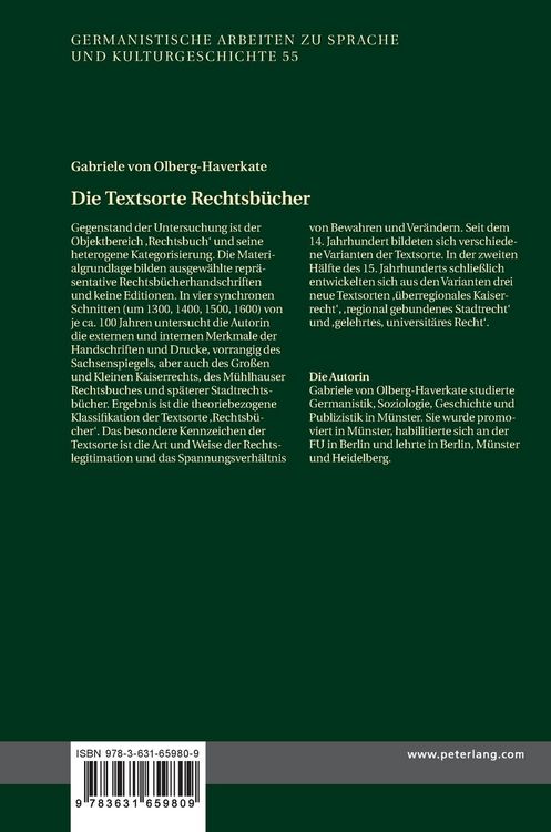Produktbild: Die Textsorte Rechtsb&uuml;cher