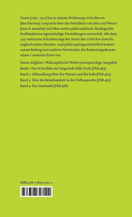 Produktbild: Das Schreiben an Cangrande della Scala