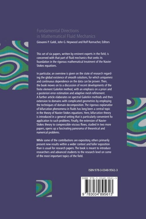 Produktbild: Fundamental Directions in Mathematical Fluid Mechanics