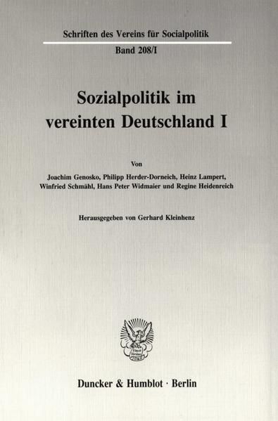 Produktbild: Sozialpolitik im vereinten Deutschland I.