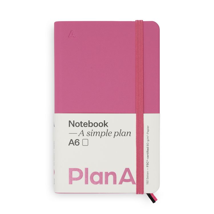 Produktbild: Notizbuch A6 Hardcover Candy Pink Blanko, 192 Seiten