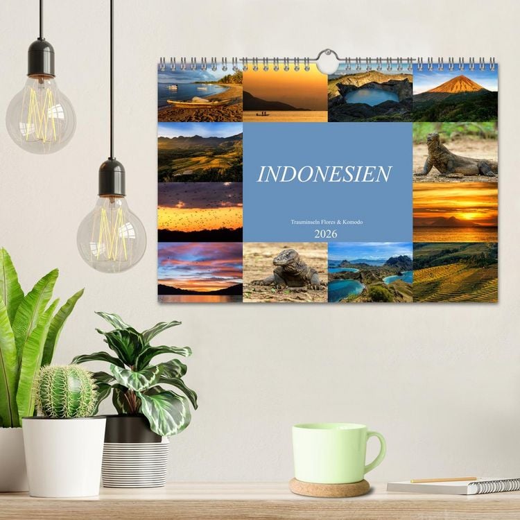 Produktbild: Indonesien - Inselparadies Flores & Komodo (Wandkalender 2026 DIN A4 quer), CALVENDO Monatskalender