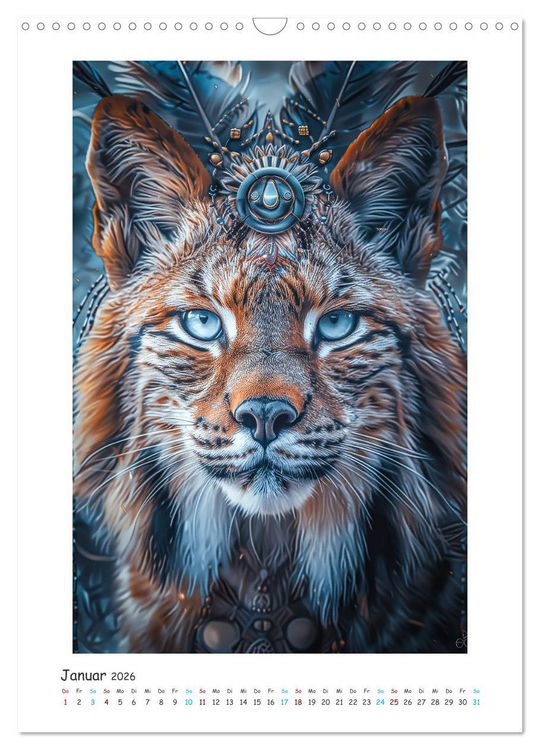 Produktbild: Magische Tiergeister (Wandkalender 2026 DIN A3 hoch), CALVENDO Monatskalender