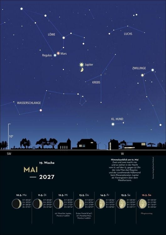 Produktbild: KOSMOS Himmelsjahr Wochen-Kulturkalender 2027 - Der Wandkalender f&uuml;r jede Woche