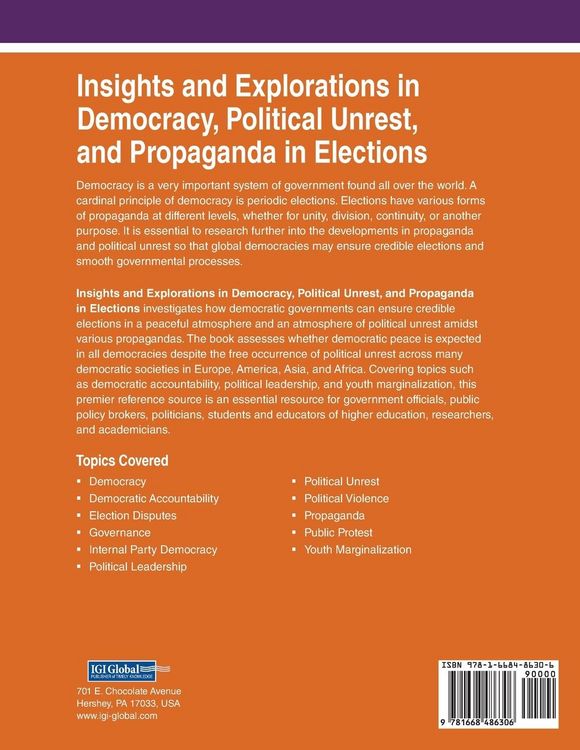 Produktbild: Insights and Explorations in Democracy, Political Unrest, and Propaganda in Elections