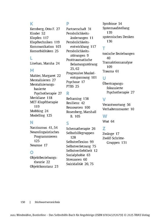 Produktbild: Borderline - Das Selbsthilfe-Buch f&uuml;r Angeh&ouml;rige