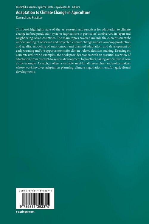 Produktbild: Adaptation to Climate Change in Agriculture