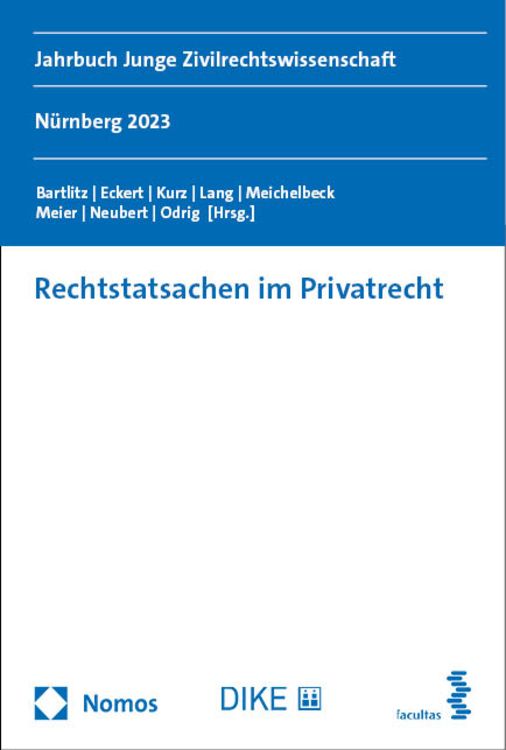 Bild vom Artikel Rechtstatsachen im Privatrecht vom Autor David Bartlitz