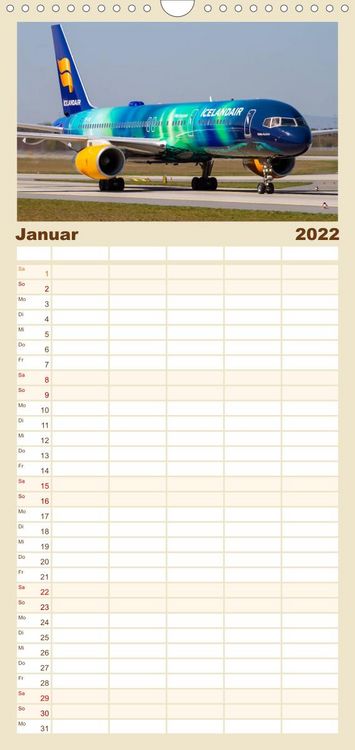 Produktbild: Familienplaner Sch&ouml;nheit der Flugzeuge (Wandkalender 2022 , 21 cm x 45 cm, hoch)