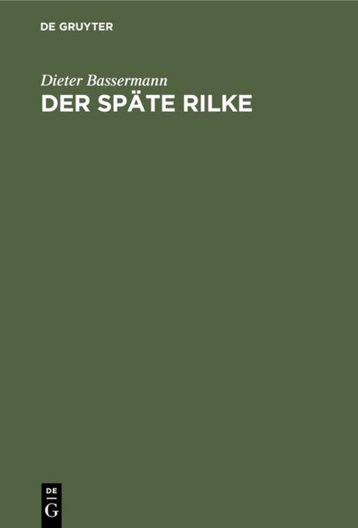 Produktbild: Der sp&auml;te Rilke
