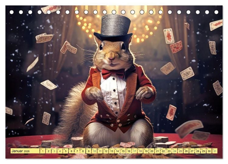 Produktbild: Eichh&ouml;rnchen im Erlebnishunger (Tischkalender 2026 DIN A5 quer), CALVENDO Monatskalender
