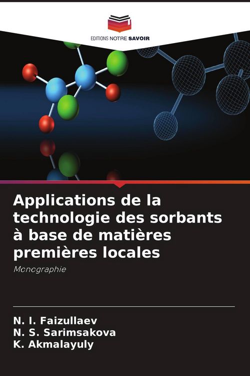 Produktbild: Applications de la technologie des sorbants &agrave; base de mati&egrave;res premi&egrave;res locales
