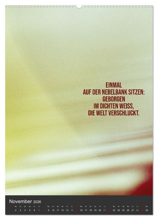 Produktbild: AugenweiTe Bilder.Texte.Inspirationen (Wandkalender 2026 DIN A2 hoch), CALVENDO Monatskalender